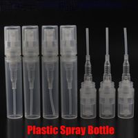Garrafa de pulverizador de plástico fulled 2ml 3ml com dispensador de spray de névoa fina para desinfecção de álcool amostras de perfume