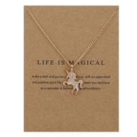 Unicorn Alloy Pendant Necklace With Card Gold Silver Animal Necklaces for Women Men Fashion Jewelry