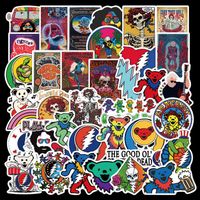 50 Graffiti Stickers of American Rock Band Grateful Dead Guitar Luggage I4M0805