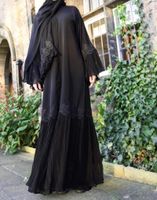 Roupa étnica Ramadan Plissado Abaya Dubai Turquia Abayas para Mulheres Muçulmanas Hijab Vestido Árabe Kaftan Cardigan Islam de Moda Musulmana
