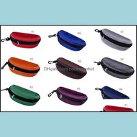 Sonnenbrille Hüllen Taschen Eyewear Aesores Mode Case Brillen Box Brille Tasche Tragen Sonnenbrille Tragbare Reißverschluss Haken Harthalter 24 Farben