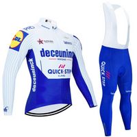 Nouvelle équipe Quickstep Cyclisme Jersey Pants Sportswear Men Ropa Ciclismo Vélo à manches longues Maillot Culotte