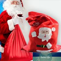 1 UNID encantador y único decoraciones navideñas NUEVO lienzo grande Feliz Navidad Música Bosque Media de almacenamiento Bolsa de almacenamiento Decoración del hogar
