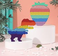 20cm / 30cm / 40cm !! Arco-íris Big Fidget Brinquedos Jogos de Xadrez Push Bubble Popper Sensory Stress Relief Toy Simples Dimple Antistress Fruit / Anima