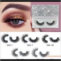 Eyes Health & Beauty Drop Delivery 2021 5 Styles Cross Thick Dm Series 3D Mink Hair False Eyelashes Eye Makeup Natural Lashes Extension 2Pcs 