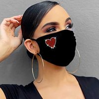Günstige Weihnachtsmaske für Gesicht Frauen Bling Gesichtsmaske Designer Stirnband Bandana Baumwolle Gesichtsmaske Mascarillas Mascherine Tapabocas Q0818