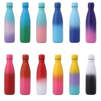 500 ml sport buitenshuis thermoses reizen waterflessen geïsoleerde fles cup cola vorm 304 roestvrijstalen kleurrijke draagbare thermoscups A01