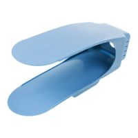 Ropa guardarropa Almacenamiento moderno Doble Limpieza Zapatos Rack (azul claro) 25 * 9.5cm