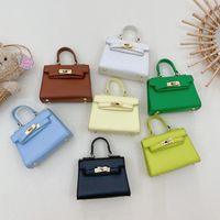 2022 Spring Girls Candy Color Handbags Kids Crossbody Lipstick Bag Bag Old Kids Pu Leather Leather One-One-One