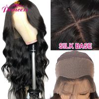 Lace Paryks Vacker Princess Body Wave Silk Base Front Human Hair Pre Plocked Brazilian Remy 13x4 Top