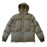 공장 공급 겨울 솔리드 다운 재킷 긴 소매 두꺼운 지퍼 폭격기 코트