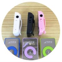 Mirror Mini Clip MP3 Music Player C Shape Support Micro SD TF Card Slot Without Earphone & USB Cable & Retail Box