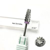 Nail Art Equipment 7 Types Tapered Silver Coating Drill Bits Tungsten Carbide Bit Milling Cutter Accessories Manicure Nails Tool
