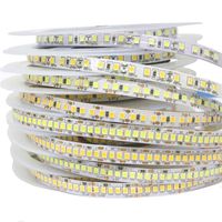 Strips LED Strip Light 120 180 240 LEDs m SMD 2835 White Warm 12V 24V Not Waterproof IP30 Flexible Tape Rope 5m