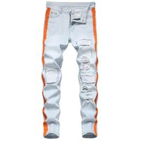 Jeans da uomo 2021 Arrivo Mens cotone strappato Hole Casual Slim Skinny Uomo Pantaloni Moda Maschio Hip Hop Denim Pants