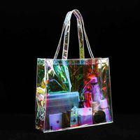 Einkaufstüten Bolsa de Compras Con Holograma Transparente Purpurina Prmium Iridiscente 220307