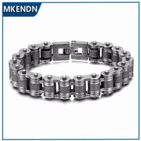 Fashion Punk Biker Chain Bracelet Mens Link Motorcycle Bicycle Style s Stainless Steel Bangles Jewelry 220119