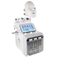 7 in 1 microdermabrasion Sauerstoff Gesichtsdiamant-Hydrodermabrasion Ultraschall-Hautwäscher Porenreinigungsmaschine RF Kalthammer mit roter Lichttherapie-LED-Maske