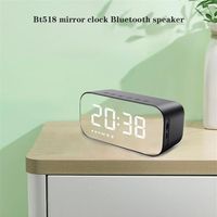 Wireless Bluetooth Speaker FM Radio Sound Box Desktop Alarm Clock Subwoofer Music Player TF Card Bass Speaker Boom Wholea44a43