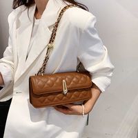 حقيبة showecomfort01 2022High جودة بو الجلود سلسلة أكياس مربع صغير للنساء 2021 جديد أزياء سيدة crossbody حقيبة مصمم ماركة اتجاه الكتف حقائب Q0826