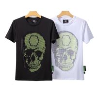 T-shirts T-shirts Originele kleur Starbags Diamant katoenen schedel rond de hals Korte mouw Mannelijk shirt met hoge kwaliteit zeefdrukken