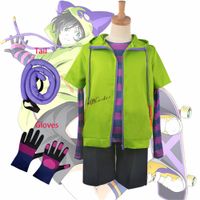 Anime Costumes Anime SK8 the Infinity Miya Chinen Cosplay Costume Short Wig Hoodie Hooded Zipper Jacket Tail Gloves Party Outfits SK Eight S