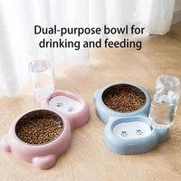 Cat Bowls & Feeders Durable Double Bowl And Dog Automatic Drinking Overhead Feeding Watering Supplies Feeder Pet