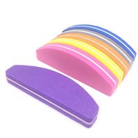 Nail Files 10pcs/ Pack 100/180 Grit Washable Double-side Emery Board Buffering Salon Manicure Tools Supplier Material