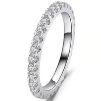 Стерлинговое серебро 0.55 CT Eternity Ring Обручальная зона NSCD Имитация алмазные бесконечные кольца для женщин юбилей Ювелирные изделия женские
