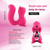 Lindo vibrador en forma de ardilla juguetes sexuales para mujeres clítoris estimulador niple chupando vibración vagina masaje consolador juguetes eróticos