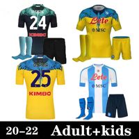 Kit per bambini + calzini 20 21 22 NAPOLI Soccer Jersey 2021 2122 Napoli Zielinski Maradona Insigne Mertens Callejon Player RPG Adult Football Camicie Kit