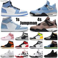 2021 sapatos de basquete 4 4s branco universidade de Oreo azul Jumpman 1 1S Hyper Royal Shadow Twist Mens Mulheres Treinadores Sneakers 36-47