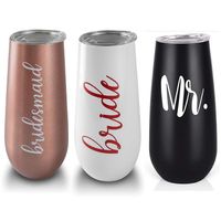 6oz Wine Tumbler Mug Insulated Vaccum Cup Stainless Steel Gl...