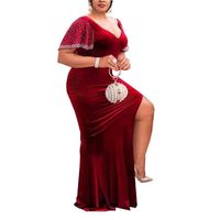 Plus Size Dresses V- neck Bodycon Sexy Dress For Woman Curved...