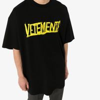 2021SS VTM Mektubu Baskılı Tee Lüks Erkekler Kadınlar Çiftler Boy Yüksek Sokak T-shirt Kaykay Yaz Moda Kısa Kollu Tişörtleri