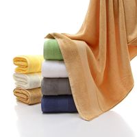 Handdoek 70 * 140 cm Solid dik katoen unisex bad thuis el wit geel groen blauw koffie grijs beige washandje voor spa sauna
