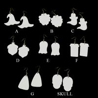MDF Sublimation Earrings Pendant Double Sided Halloween Pump...
