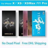 iPhone X XS 11 Pro Max 용 OLED LCD 디스플레이 HE HARD OLED 패널 터치 스크린 디지타이저 어셈블리 무료 DHL 선박