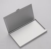 DHL50PCS Karteninhaber Sublimation DIY Weißes leeres Aluminium-konkave Position Rechteck Namenskarten-Boxen