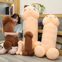 Yastık 50 cm Uzun Gerçekçi Penis Peluş Oyuncak Dolması Dick Trick Bebek Gerçek Yaşam İfadeleri Seksi Hediye Severler