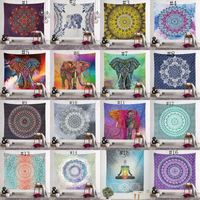 150 * 130cm Bohemian Tapestry Mandala Beach Handdukar Blanket Hippie Kasta Yoga Mat Handduk Indisk Polyester Vägg Hängande inredning 40 Design Dae404