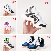 Yeni Çocuk Tasarımcı Ayakkabı Çocuk Toddler Sneakers Moda Mektup Baskılı Yüksek Kalite Açık Spor Koşu Basketbol Ayakkabı Erkek Kız Kaymaz Rahat Sneaker