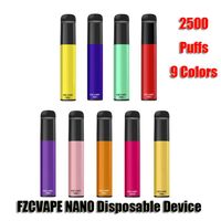 Original FZCVAPE NANO Disposable E Cigarettes Device 2500 Puffs 1000mAh Battery 6ml Prefilled Pod Cartridge Vape Pen VS Bang XXL A269K