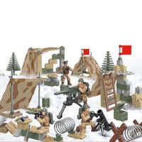 Wojna światowa 2 WW2 wojskowe wojskowe Związek Radziecki Żołnierz Miasto Policja Swat Broń Akcesoria Budowa Bloki Cegły Zabawki dla dzieci