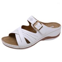 Zapatos de vestir mujer verano antideslizante plataforma plana zapatillas flip flops femenino románico dama playa hebilla correa sandalias