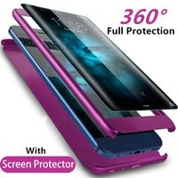 360 ° Koruma + Film Telefon Kılıfları Koruyun Samsung Galaxy S21 S20FES8 S9 Artı Not 20 8