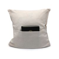 Blanc blanc sublimation tablimation taie d'oreiller de poche de Noël couvre-oreiller beige diy chaise de photo canapé coussin décoration de voiture
