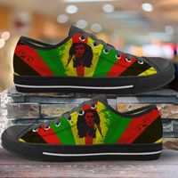 NXY Mäns Vulcanize Skor Forudesigns Jamaicansk Flag Casual Spring / Höst Låg Top Canvas Sneakers Märke Design Lace Up Man Vulkaniserad 0209