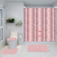 Klassischer Brief gedruckt Duschvorhänge Designer Drucken Badezimmer Vorhang Home WC Deckel Matte Bademantel
