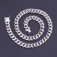 Charm Bracelets 10mm Width Stainless Steel Hip Hop Cuban Curb Chain Link Bracelet Iced Out Fashion Classic Silver Gold Color Jewelry